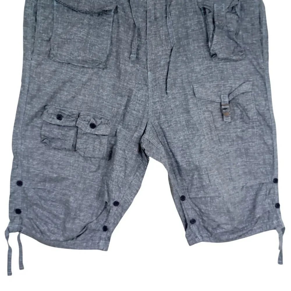 Sean John Cargo Shorts 42T Adjustable Drawstring Cotton Multi-Pocket Design Mens